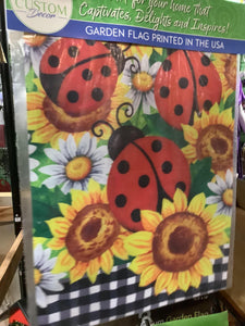 Sunflower Ladybugs Garden Flag