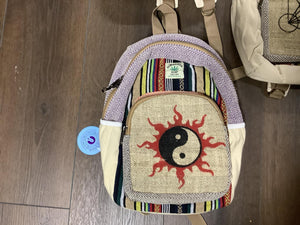 Small Hemp Printed Backpack