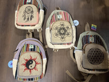 Load image into Gallery viewer, Small Hemp Printed Backpack

