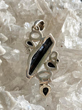 Load image into Gallery viewer, Pendant, Black Tourmaline and Crystal Quartz
