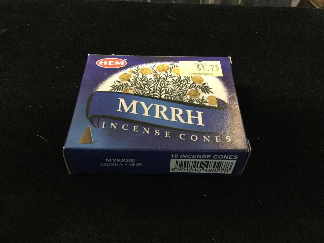 Hem Myrrh Cones 10 ct.