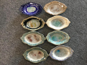 Cracked Glass Pottery Dishes Large