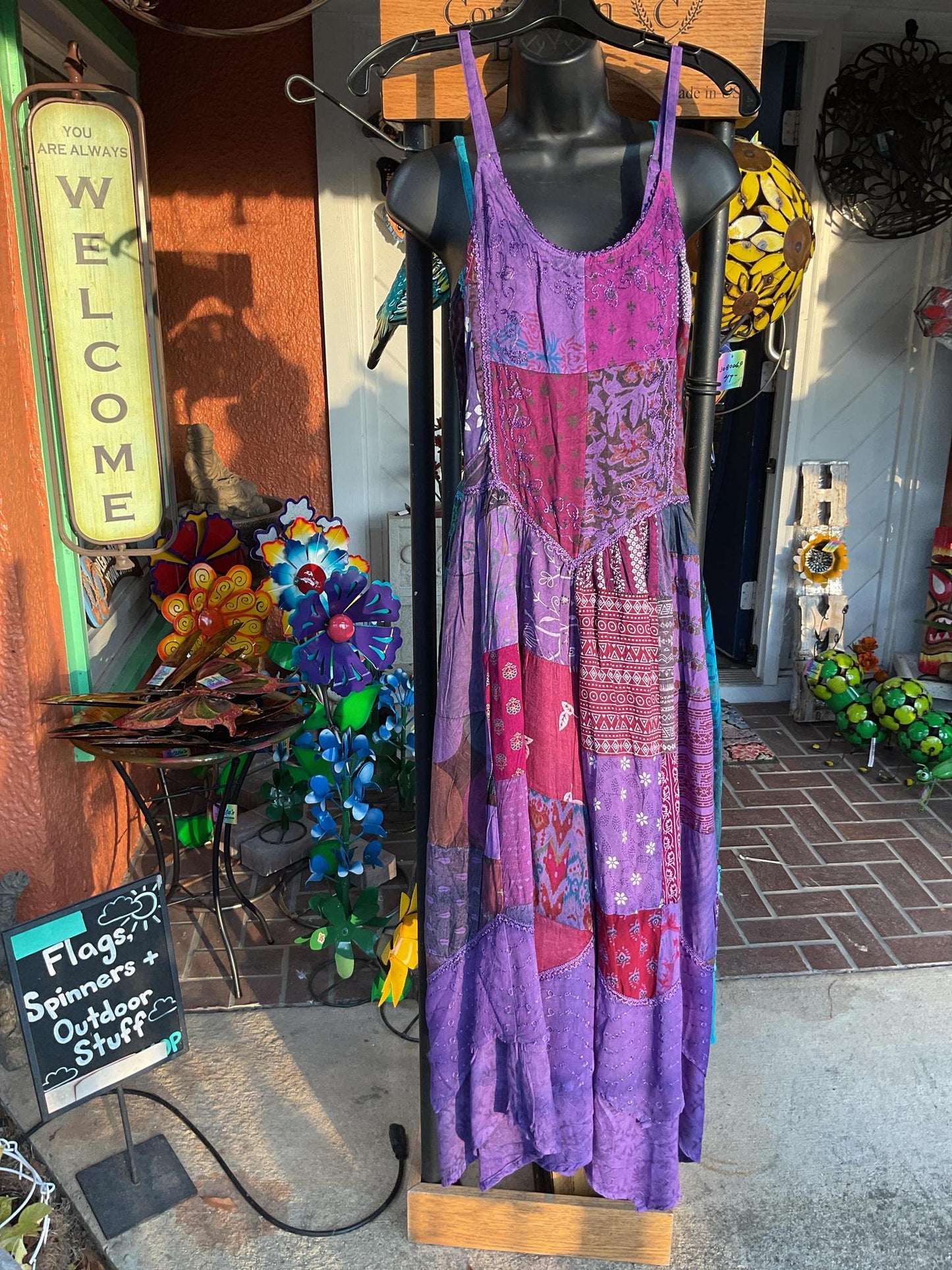 Sleeveless Patchwork Maxi Dress