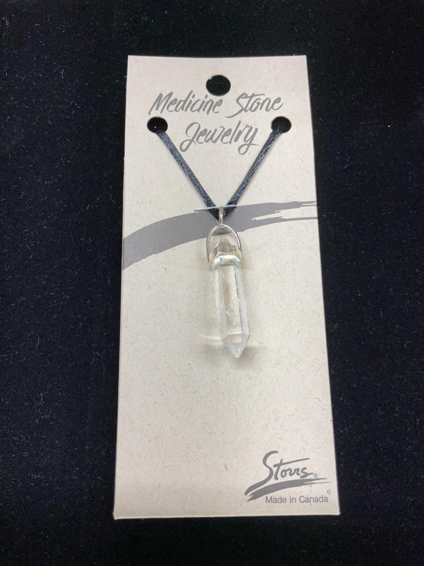 Medicine Stone Crystal Point Pendants on Cord