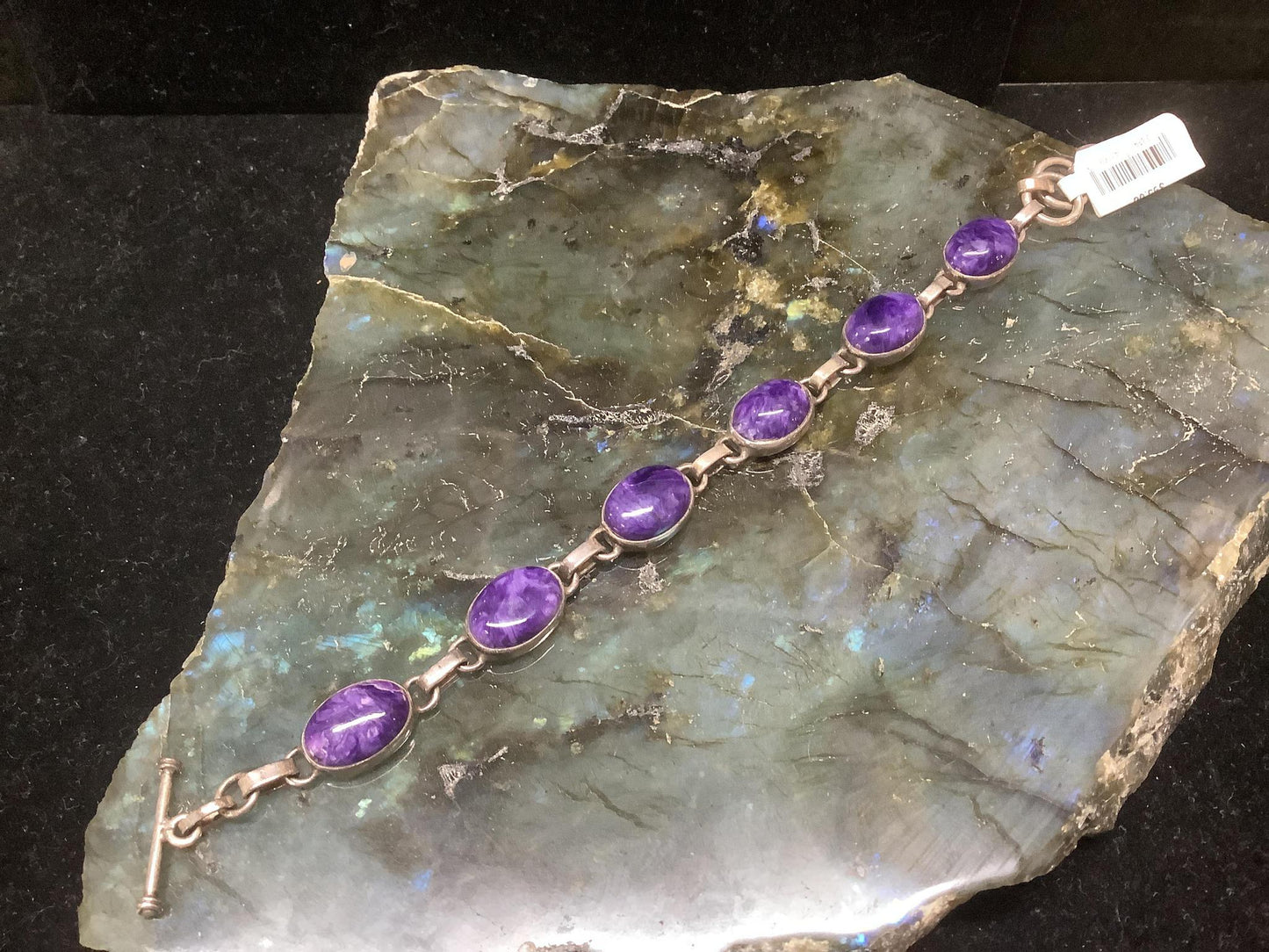 Chevron Amethyst in Sterling Bracelet