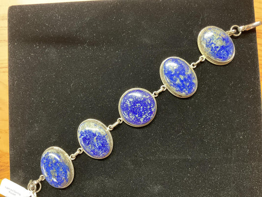 Lapis and Sterling Bracelet