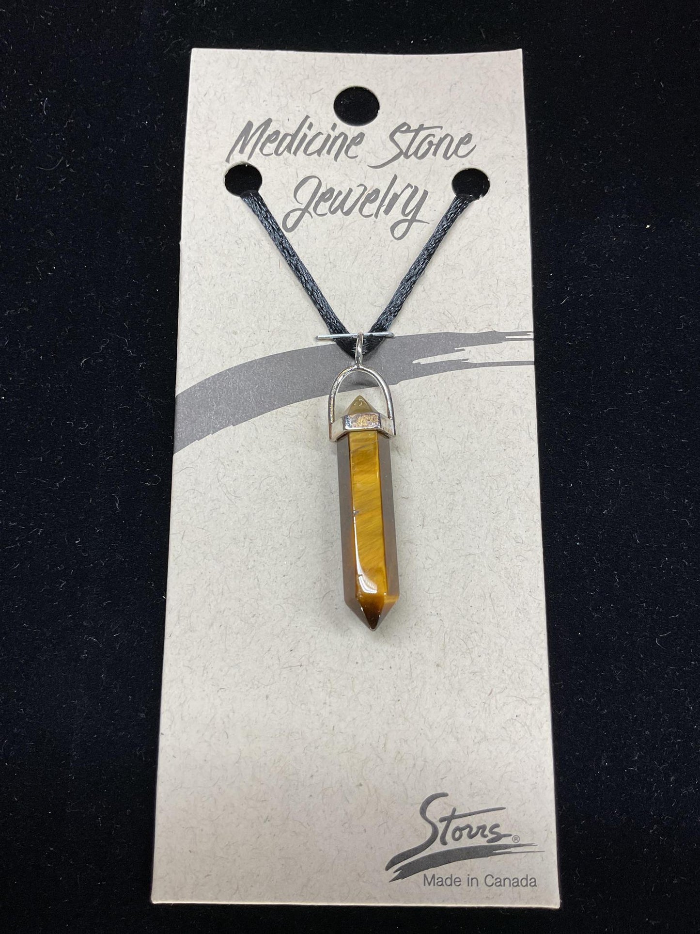 Medicine Stone Crystal Point Pendants on Cord