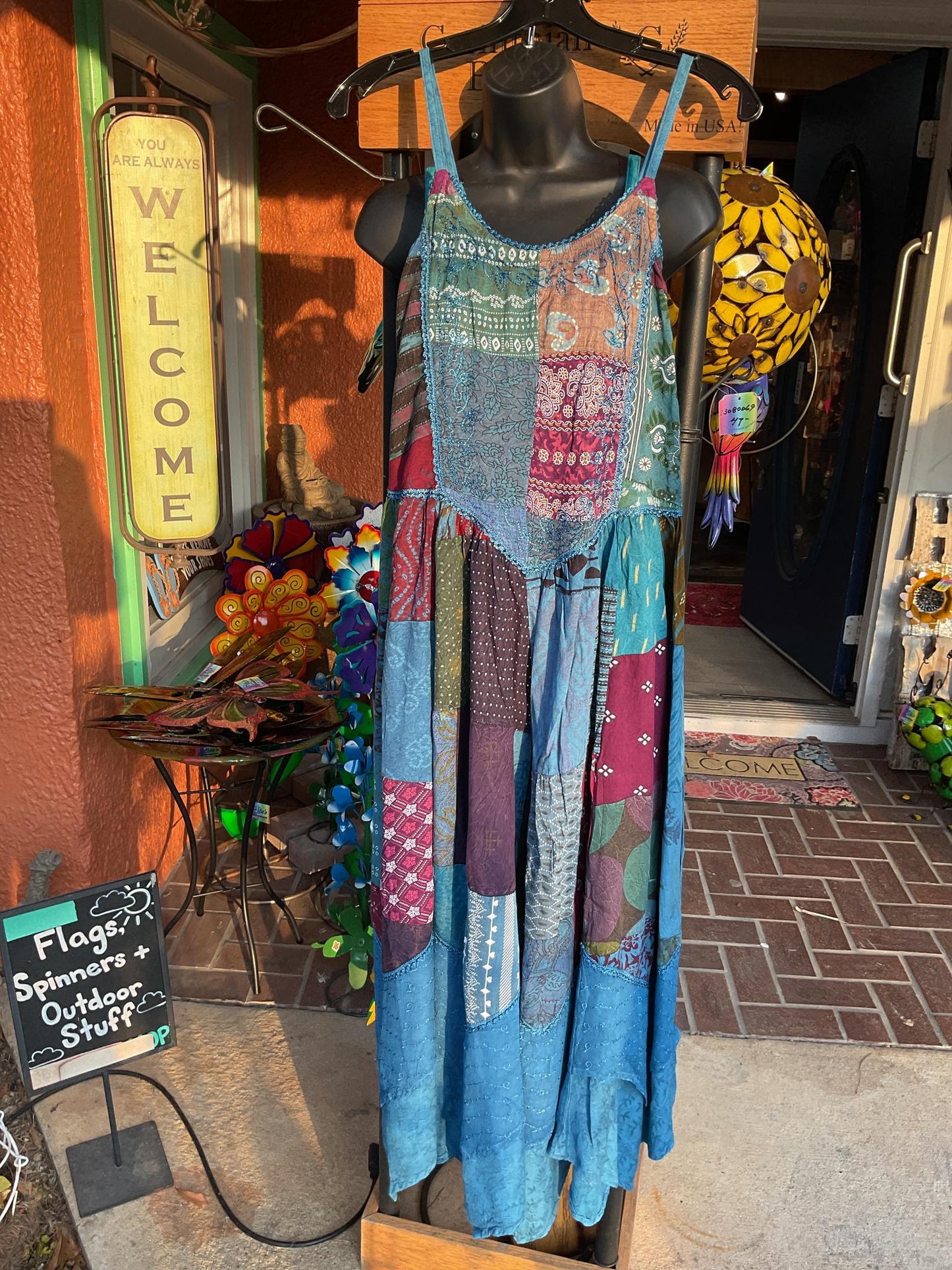 Sleeveless Patchwork Maxi Dress