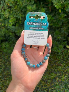 Chrysocolla Natural Stone Bracelet 8mm