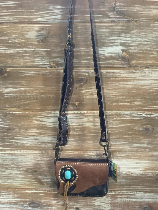 Small Crossbody Brown W/Stone