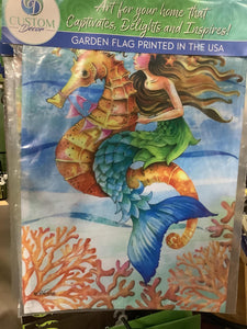 Mermaid Seashore Garden Flag