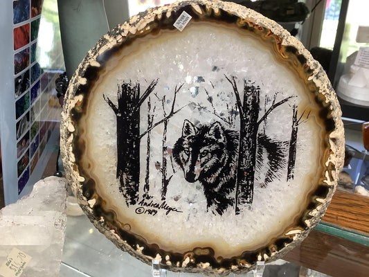 Wolf Agate Slice