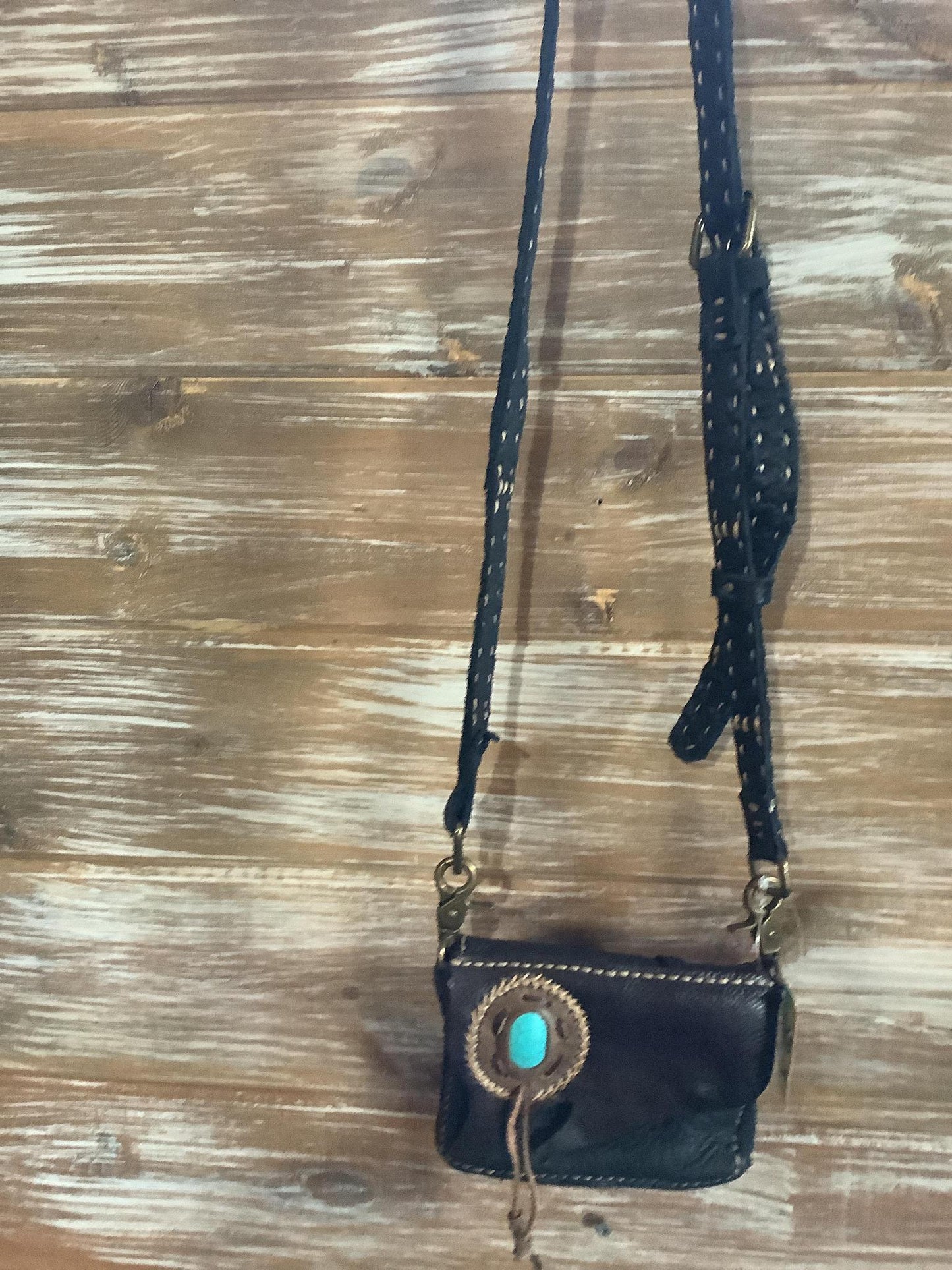 Small Crossbody Black W/Stone