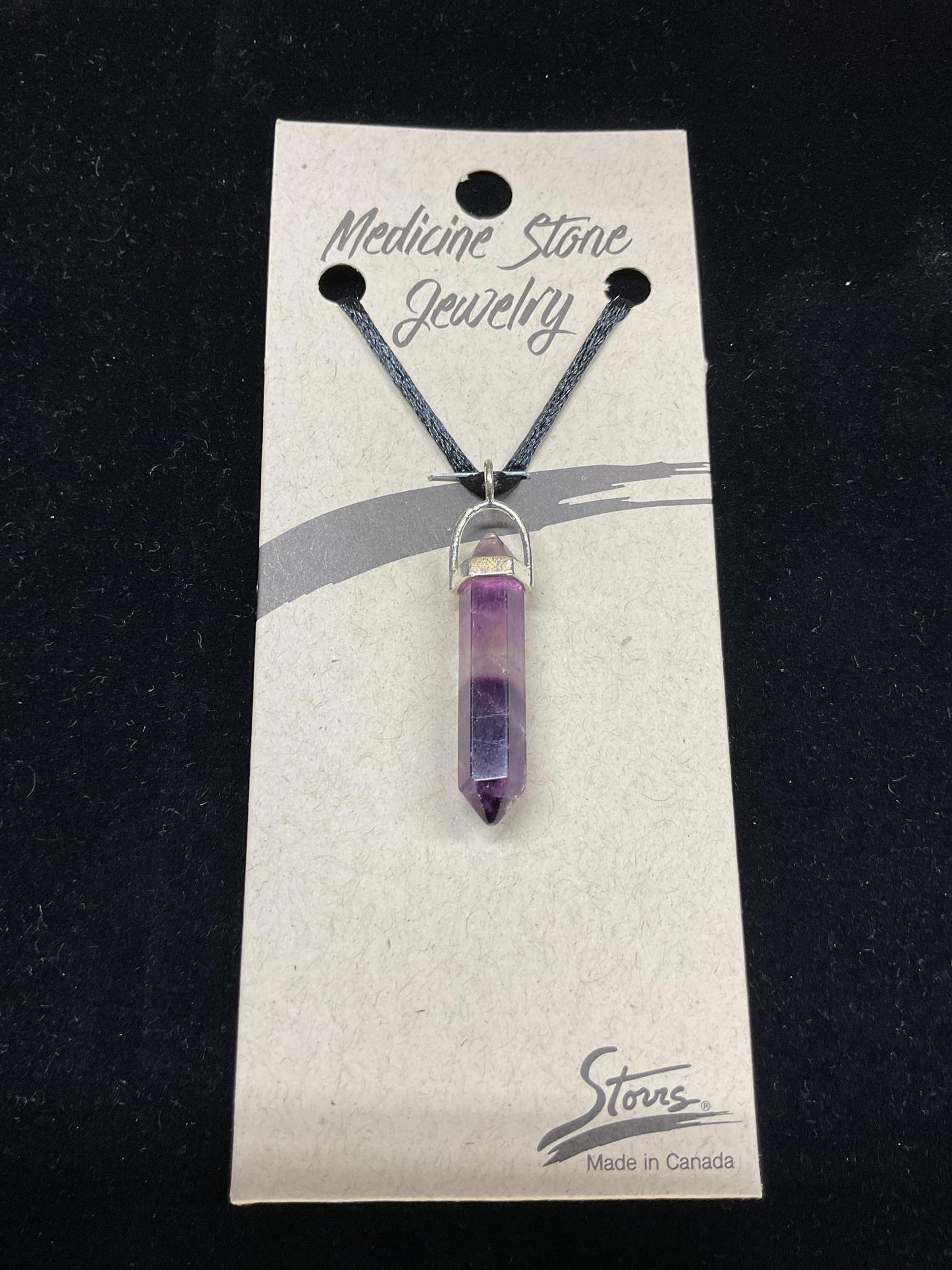 Medicine Stone Crystal Point Pendants on Cord