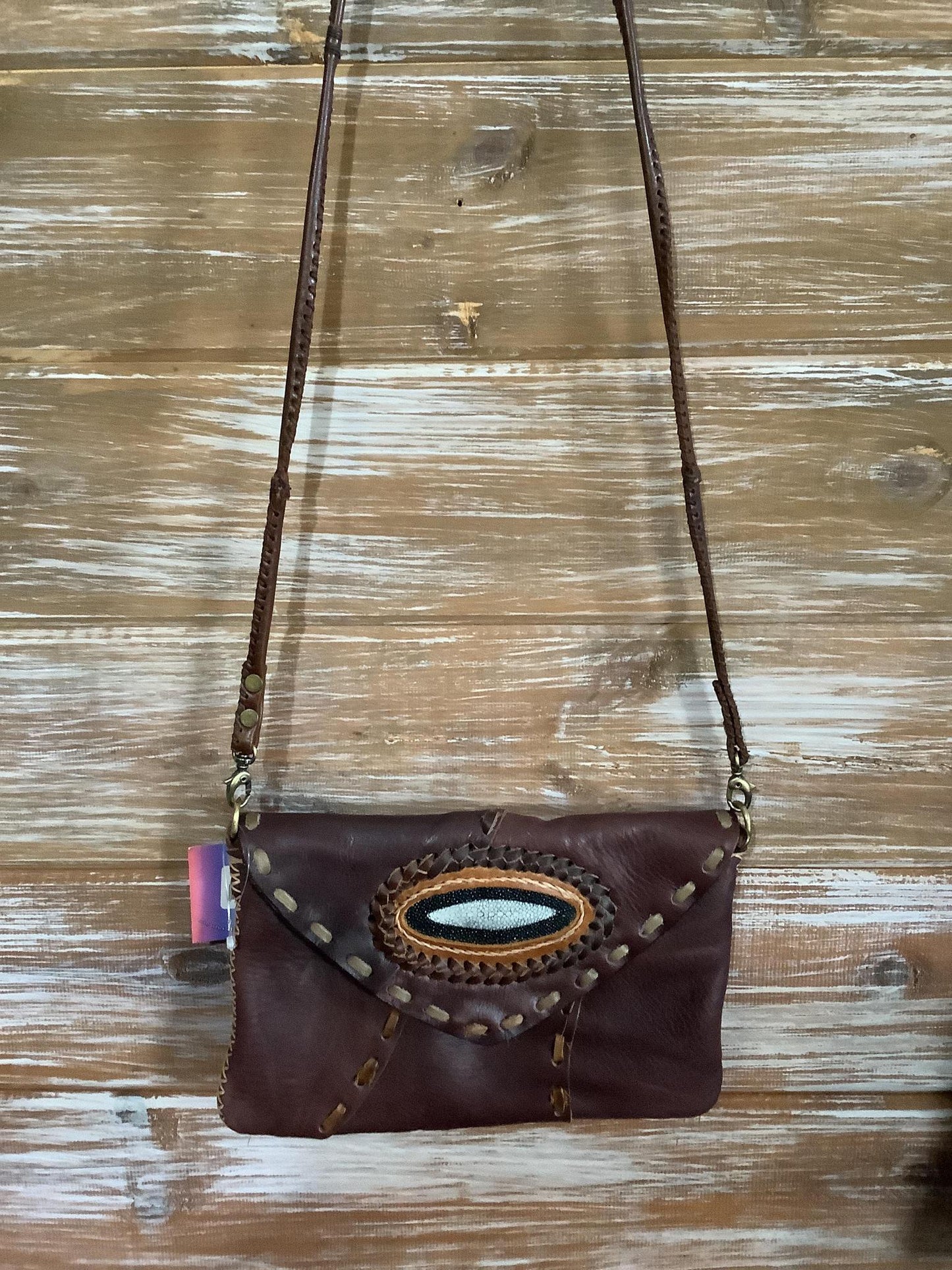 Brown Crossbody W/Stingray