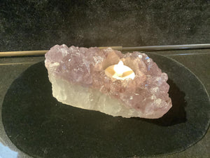 Amethyst Druzy Candleholder