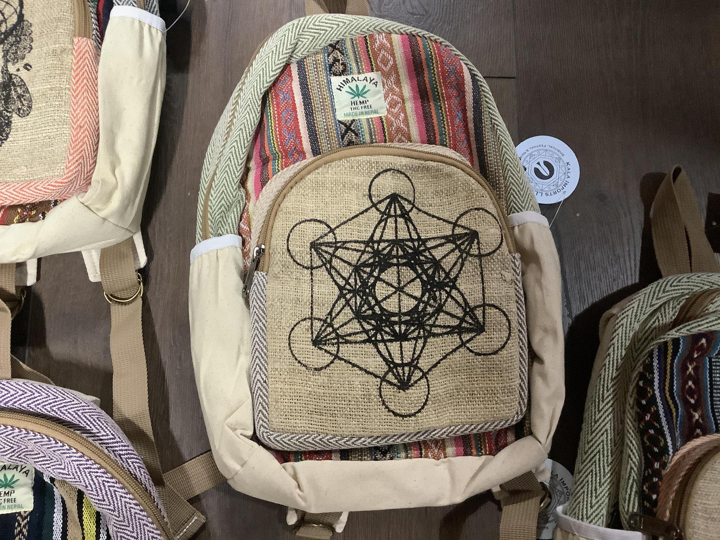 Small Hemp Printed Backpack