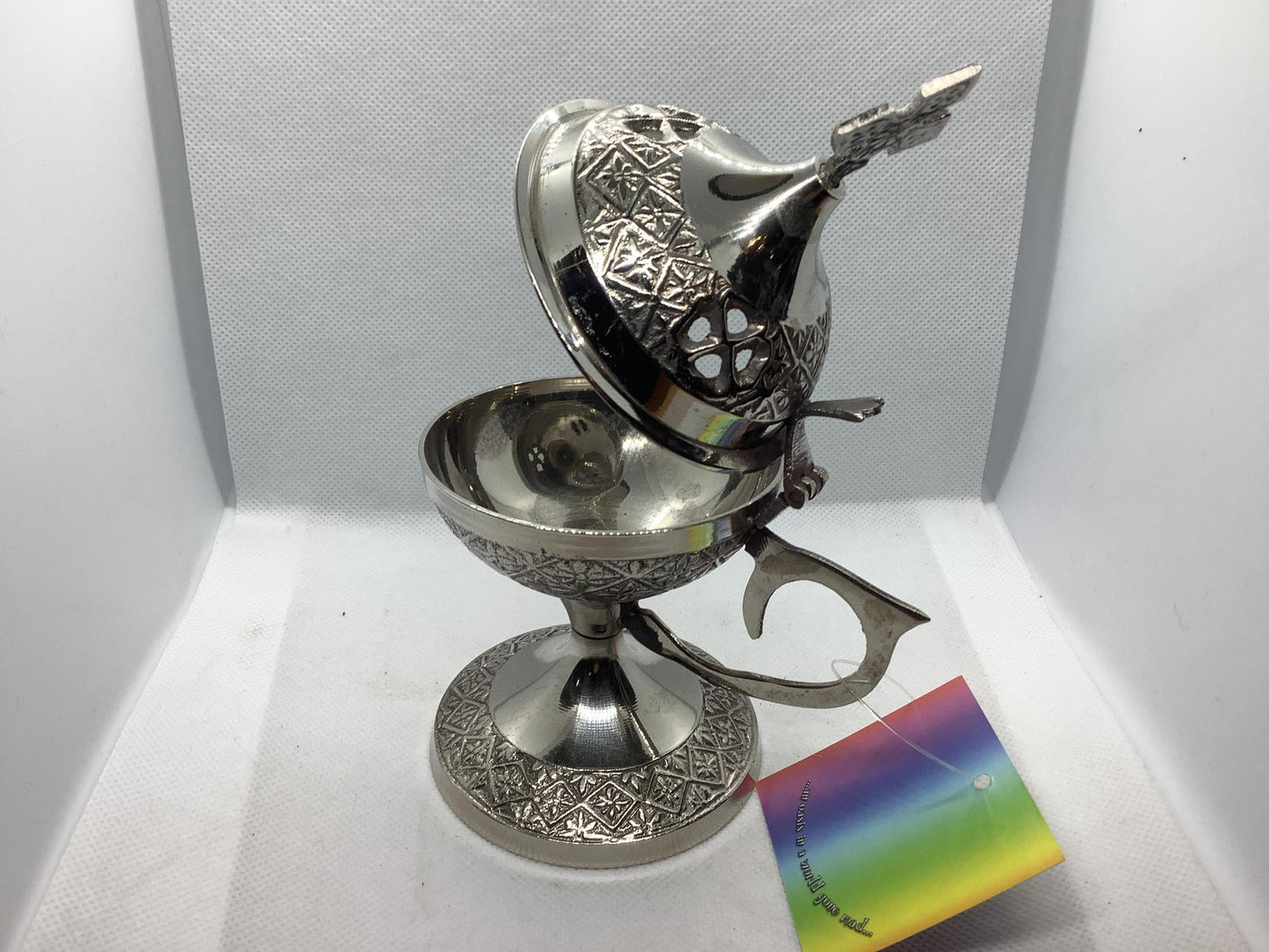 Silver Cross Burner with Hinged Lid