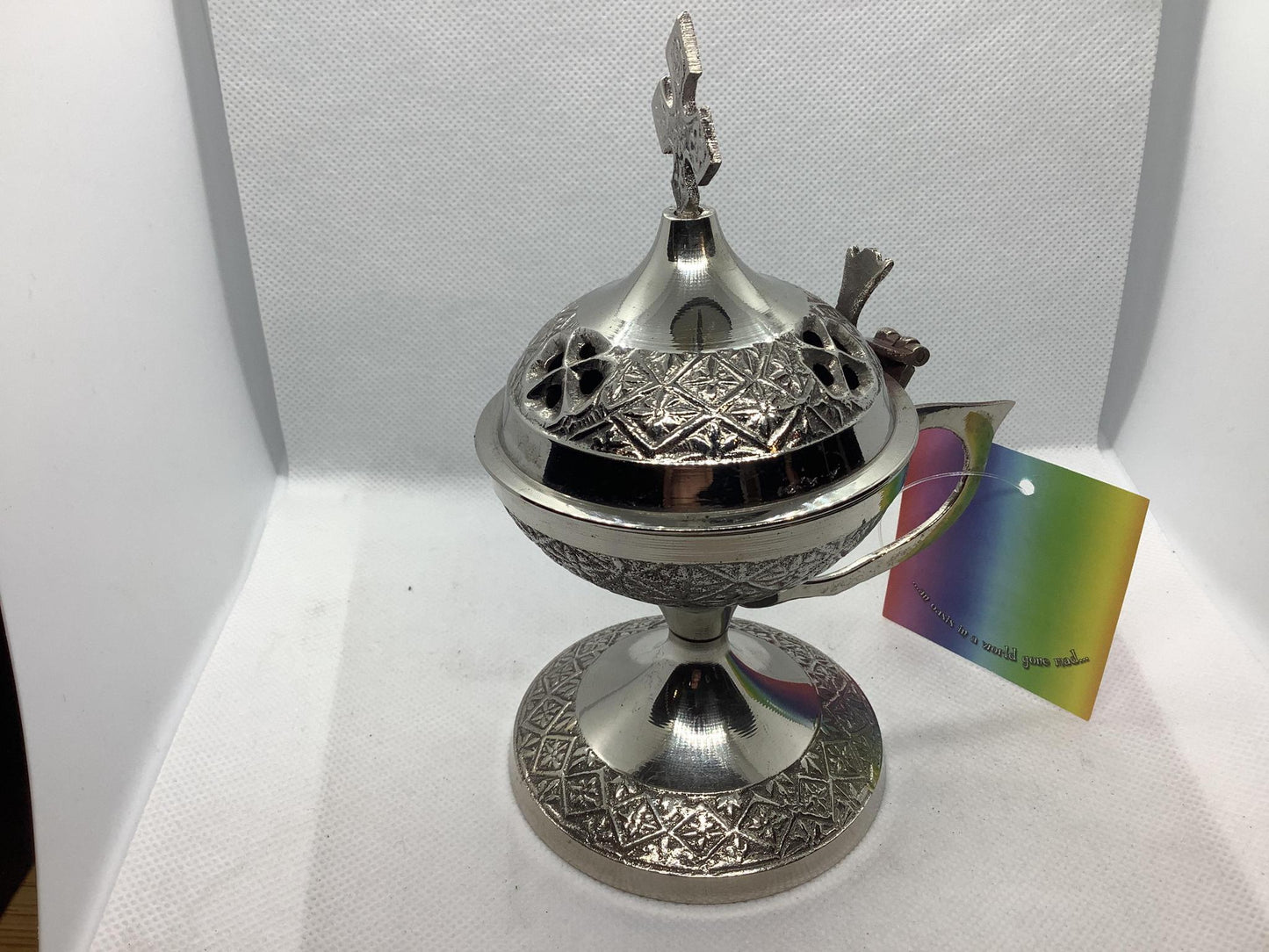 Silver Cross Burner with Hinged Lid