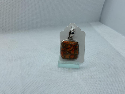 Sterling Pendant Brecciated Agate