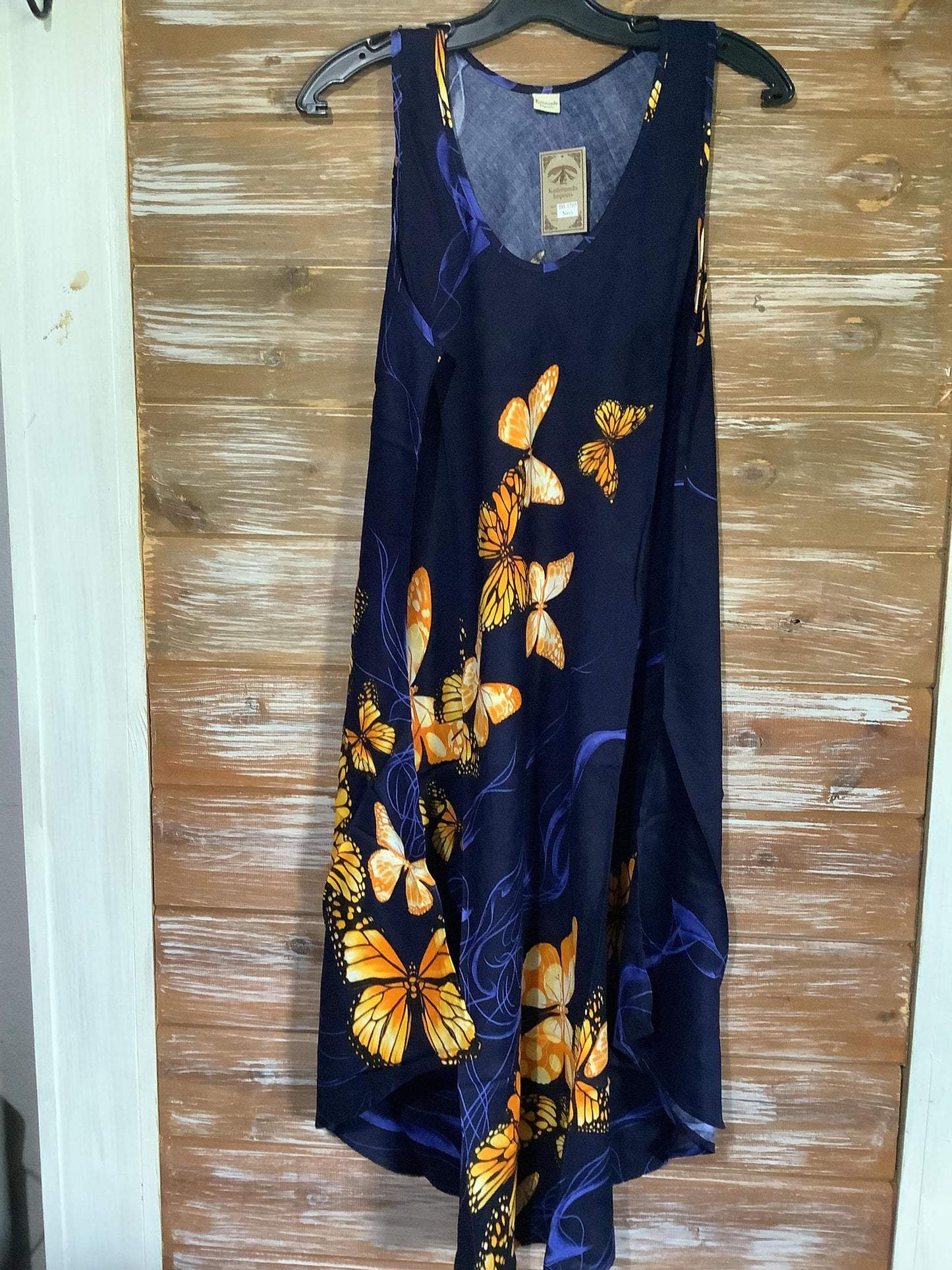 Butterfly Print Rayon Dress