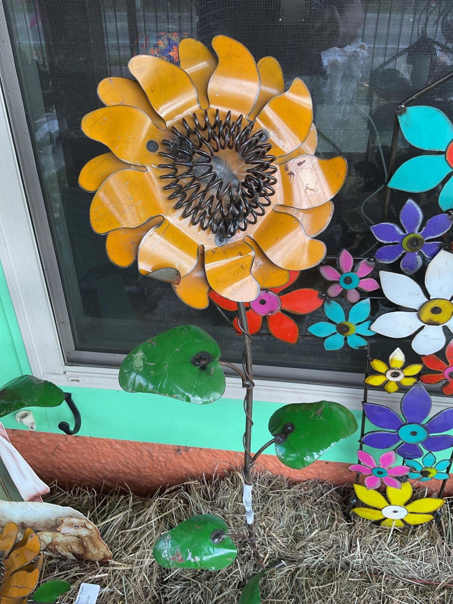 Metal Stake Flowers