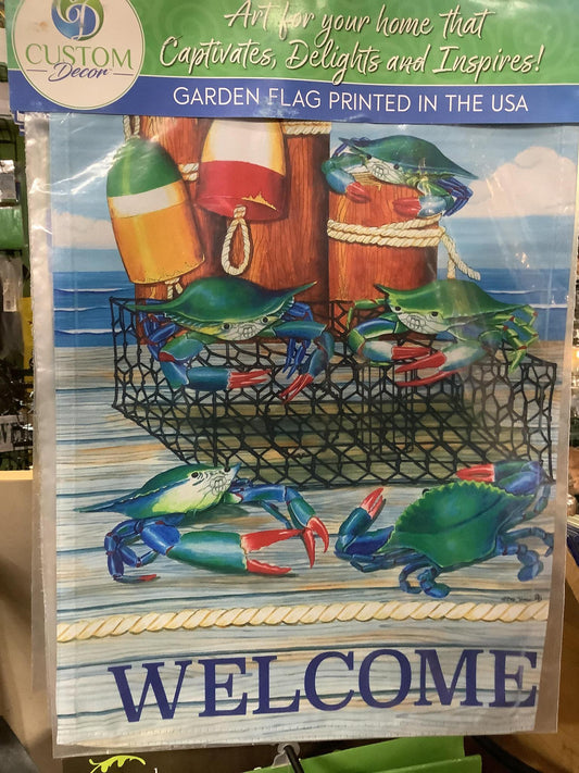 Crab Dock Garden Flag