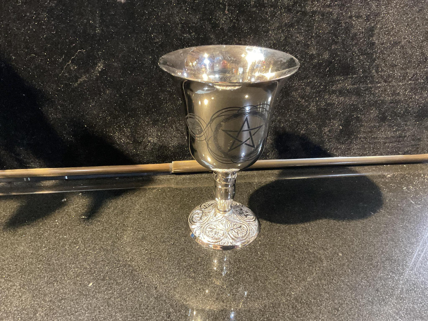 Brass Chalice Silver Finish 5"