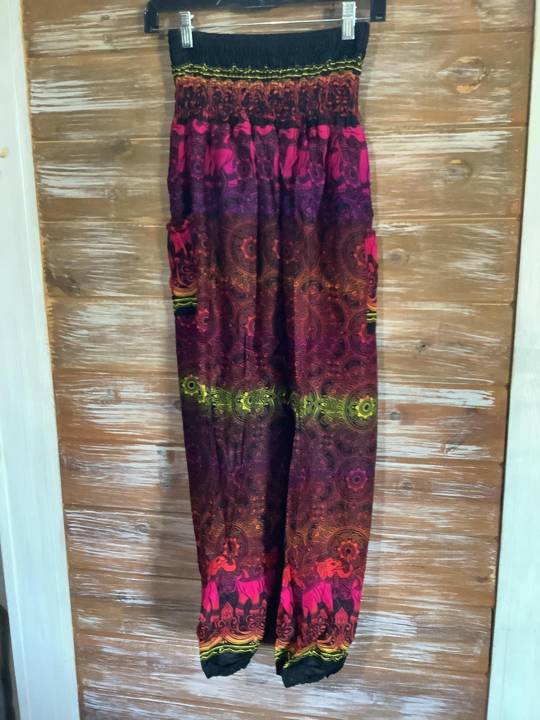 Smocked Rayon Pants