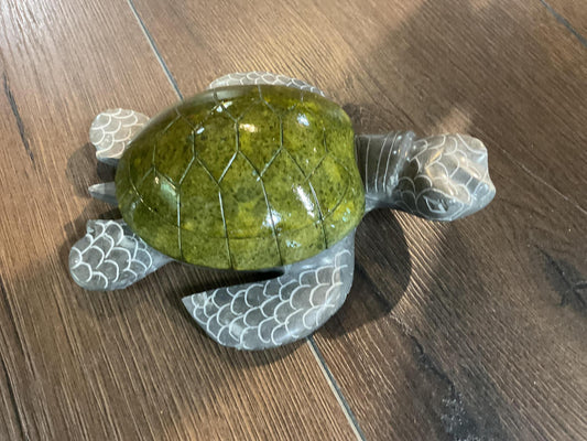 Marble Sea Turtle Trinket Box