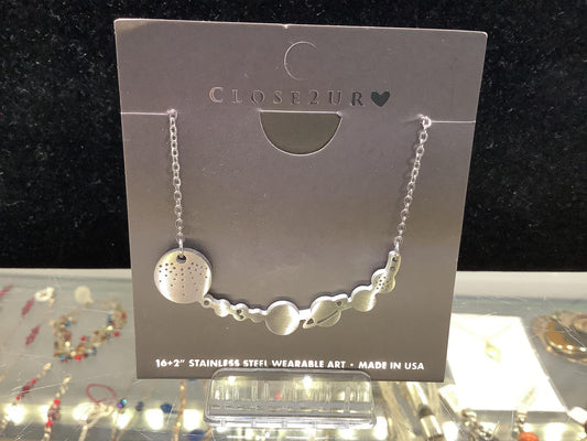 Stainless Steel Solar System Necklace