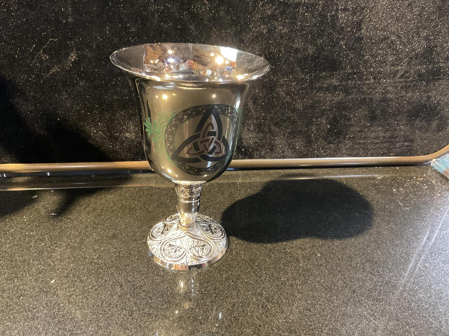 Brass Chalice Silver Finish 5"