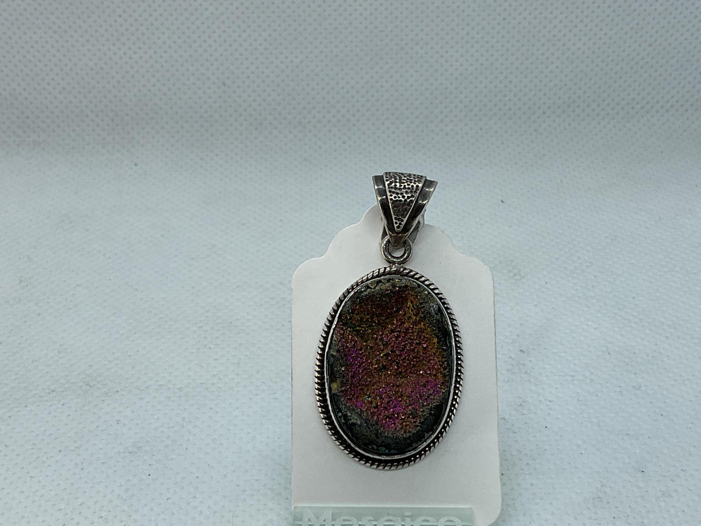 Sterling Pendant Bornite Peacock Ore