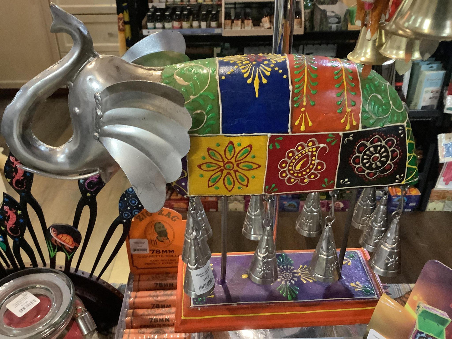 Elephant with Metal Bells Hanging