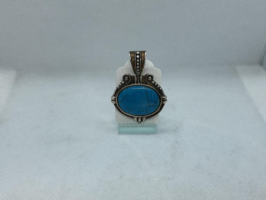 Sterling Pendant Dyed Howlite