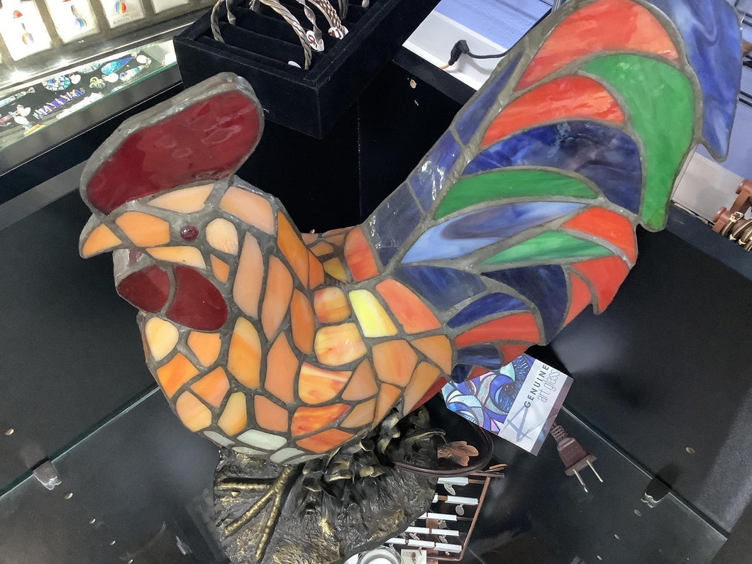 Rooster Tiffany Inspired Lamp