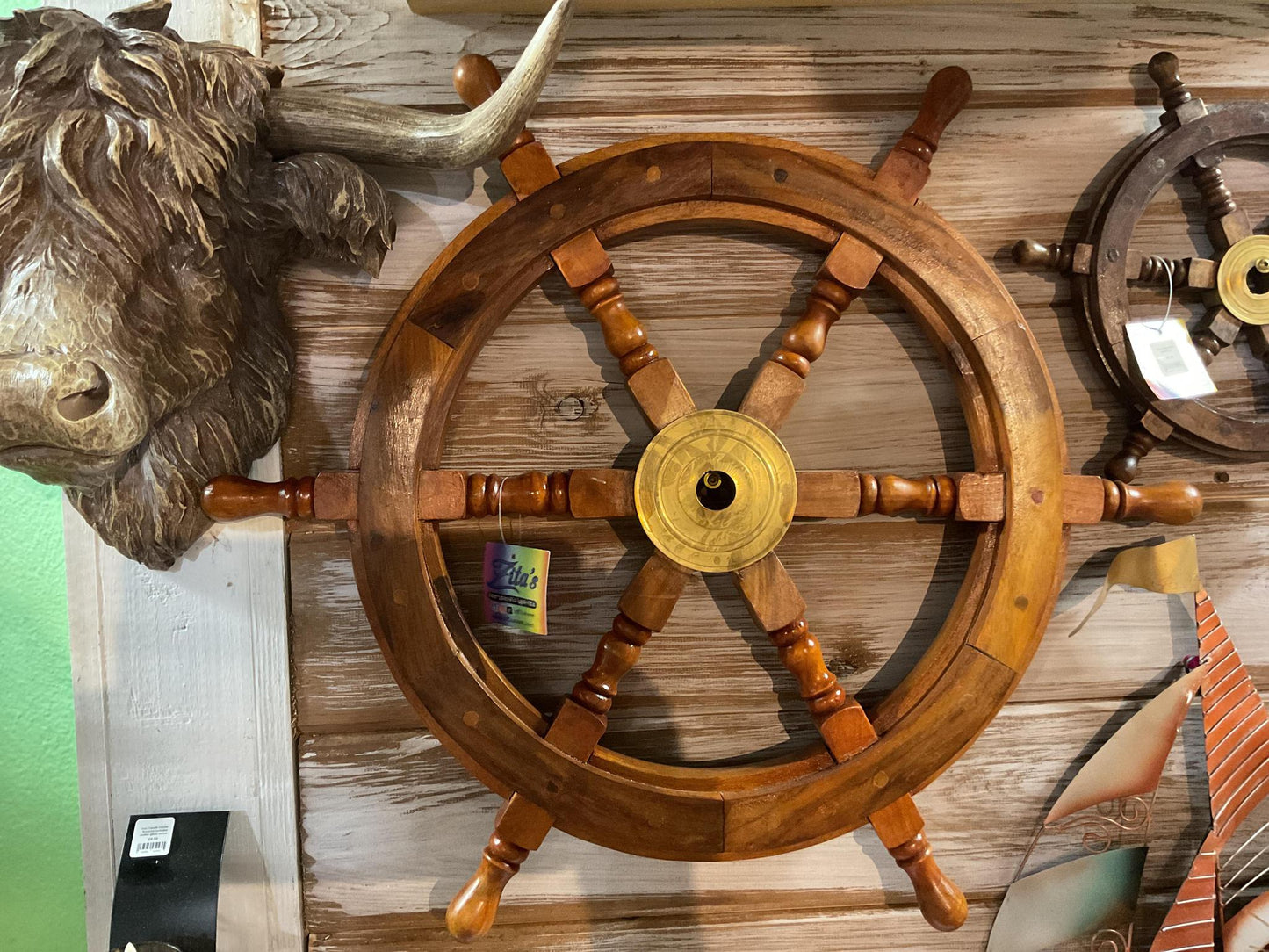 Ships Wheel Wood Nautical