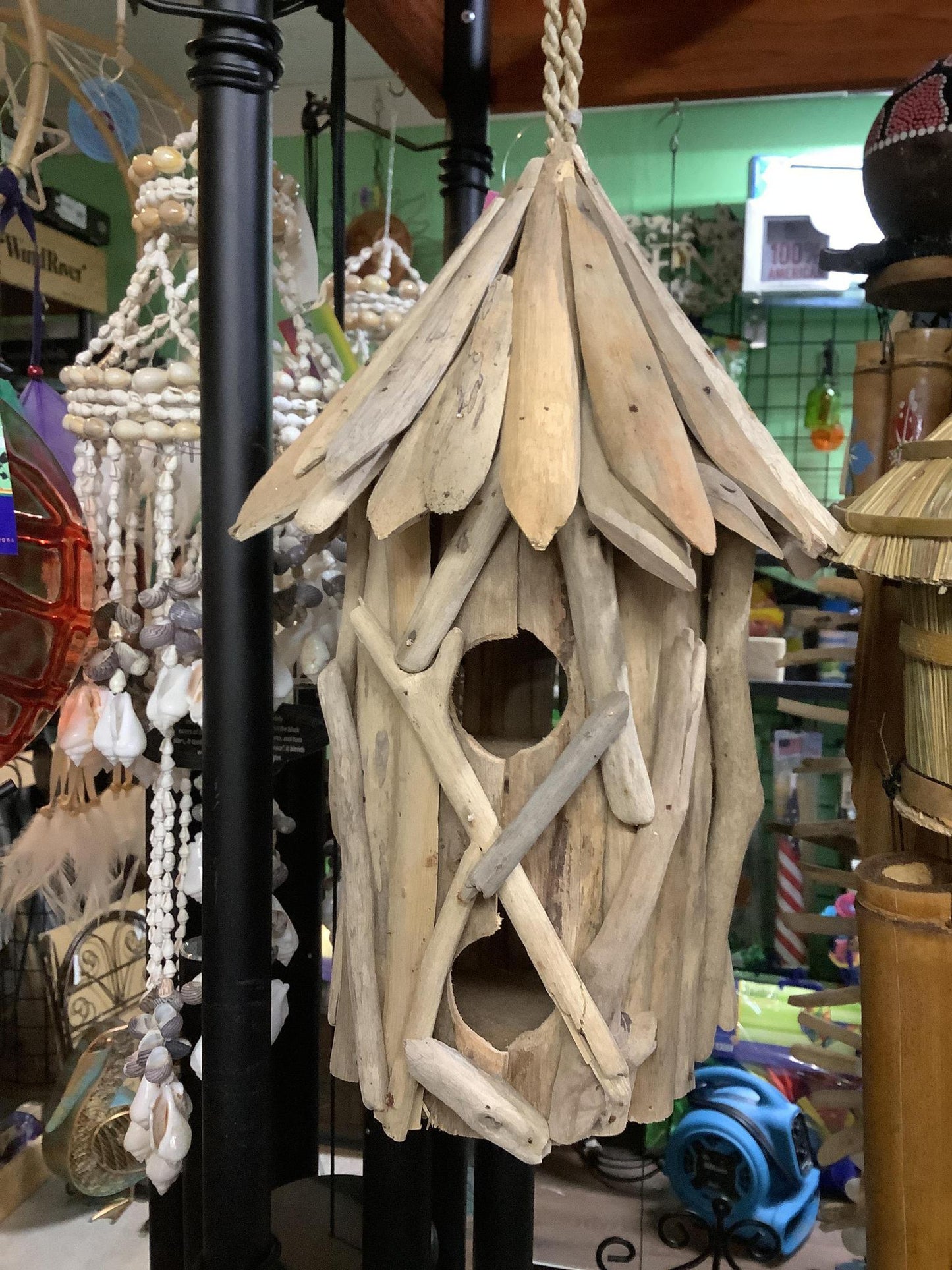 Double Driftwood Birdhouse