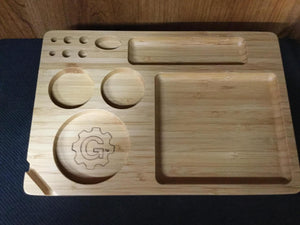 Grindhouse Rolling Tray Bamboo 6” x 9”