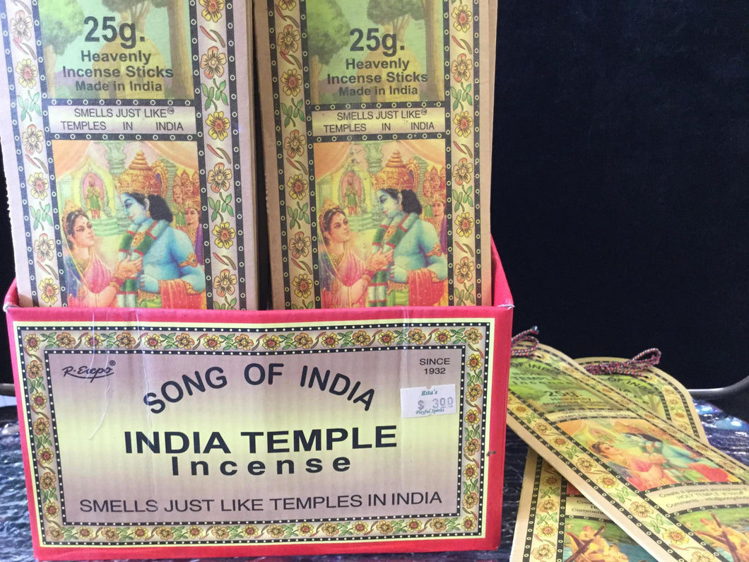R.Expo India Temple Incense 25 Gr 20 Sticks