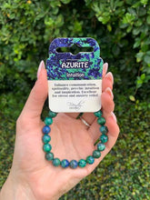 Load image into Gallery viewer, Azurite Natuaral Stone Bracelet 8mm
