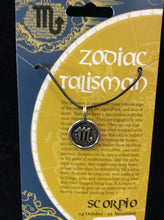 Load image into Gallery viewer, Zodiac Pendant on Cord Small
