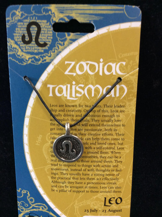 Zodiac Pendant on Cord Small