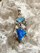 Load image into Gallery viewer, Pendant, Blue Topaz and Cavansite
