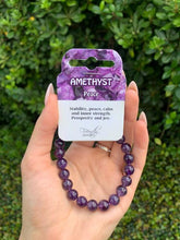 Load image into Gallery viewer, Amethyst Natural Stone Bracelet 8mm
