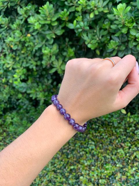 Amethyst Natural Stone Bracelet 8mm