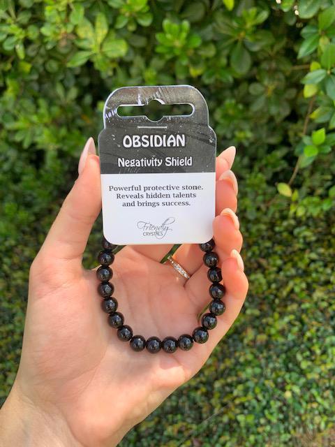 Obsidian Natural Stone Bracelet 8mm