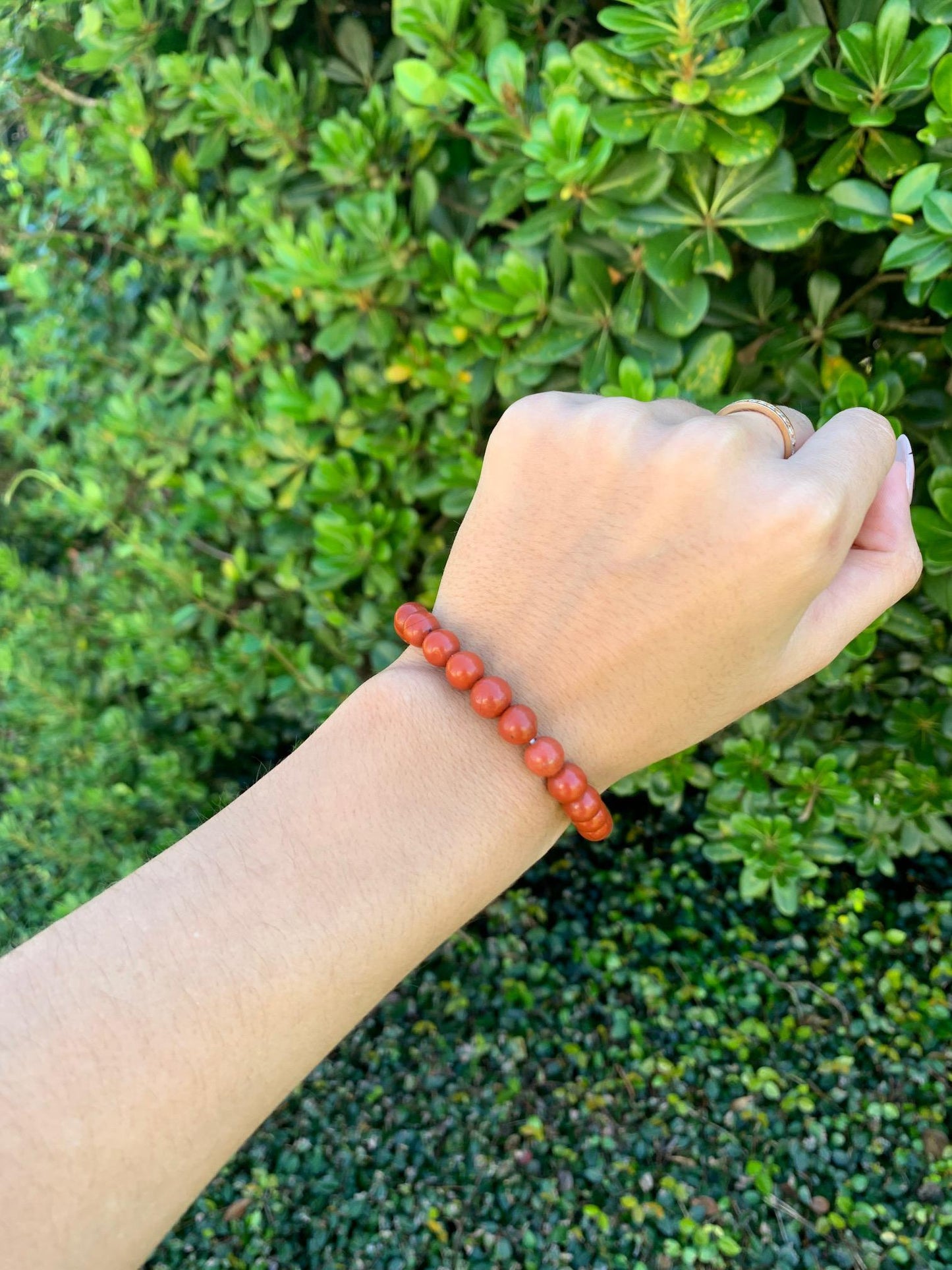 Red Jasper Natural Stone Bracelet 8mm