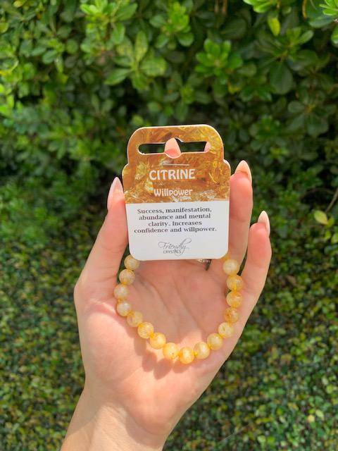 Citrine Natural Stone Bracelet 8mm