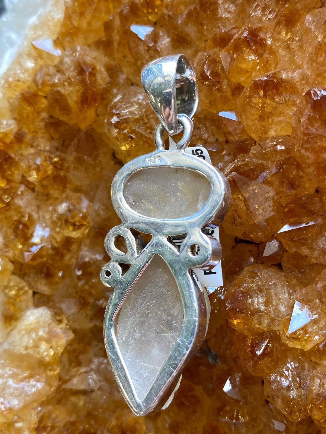 Pendant,Golden Rutilated & Citrine